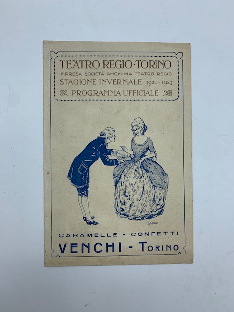Teatro Regio Torino...Stagione invernale 1922-1923. Programma ufficiale